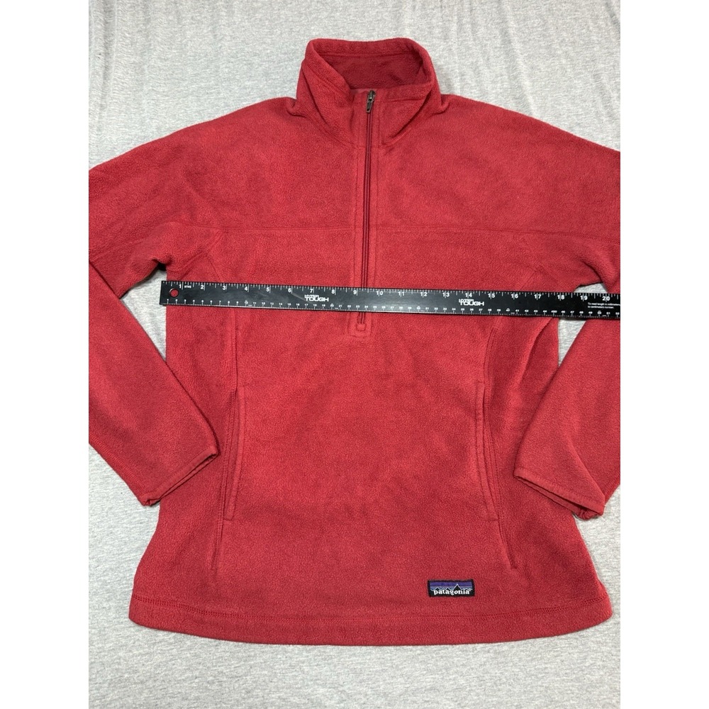 Patagonia Synchilla Jacket Womens Sz M Red 1/2 Zip Pullover Fleece - Picture 4 of 9